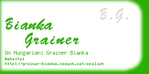 bianka grainer business card